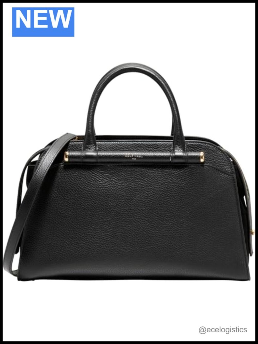 Leather Satchel Handbag with Crossbody Strap